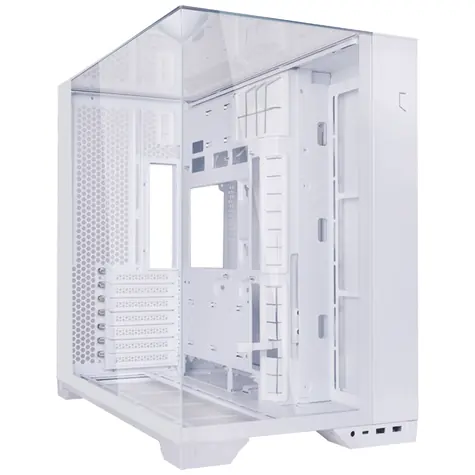 Lian Li O11 Vision Compact biały / E-ATX / ATX / micro-ATX / 2x USB 3.0 + USB-C / bez źródła zasilania / śr. ściany boczne
