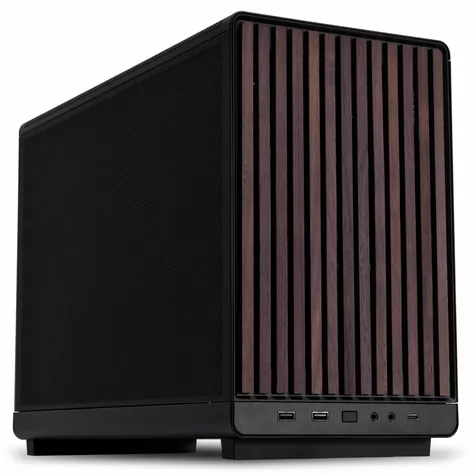 DAN Cases Lian Li DAN A3-mATX Wood edition czarne / mATX / mini-ITX / 2x USB-A 3.0 + USB-C 3.1 / bez zasilacza 