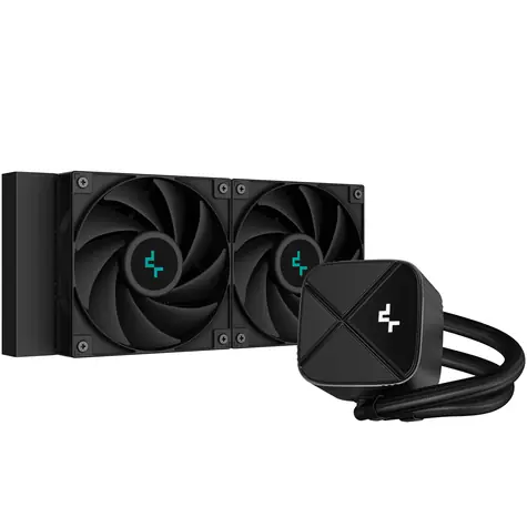 DEEPCOOL LS520 Zero Dark black / 2x 120 mm / Łożysko dynamiczne Fluid / 32,9 dB przy 2250 obr./min / 85,85 CFM / AMD + Intel