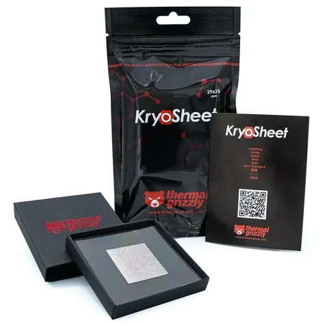 Thermal Grizzly KryoSheet (29 x 25 x 0,2 mm) / Podkładka termoprzewodząca / Grafen / 1 szt.