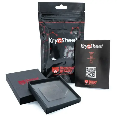 Thermal Grizzly KryoSheet (33 x 33 x 0,2 mm) / Podkładka termoprzewodząca / Grafen / 1 szt.