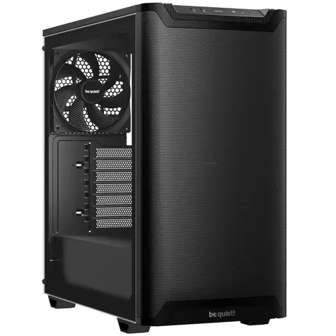 be quiet! Pure Base 501 Airflow TG czarny / ATX / 2x USB-A 3.0 / 1x USB-C 3.1 / 2x 140mm / bez zasilacza / strona przezroczysta