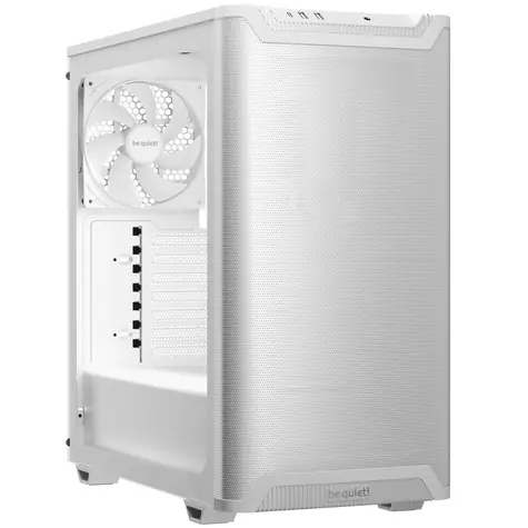 be quiet! Pure Base 501 Airflow TG biały / ATX / 2x USB-A 3.0 / 1x USB-C 3.1 / 2x 140mm / bez zasilacza / strona przezroczysta