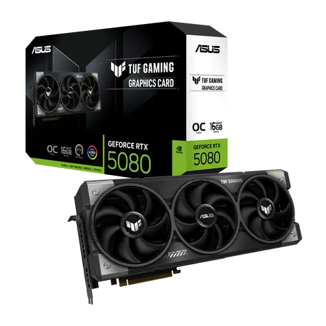 Asus TUF Gaming GeForce RTX 5080 16 GB OC / 2407 MHz / 16 GB GDDR7 / 256-bit / 2x HDMI + 3x DP / 850 W (16)