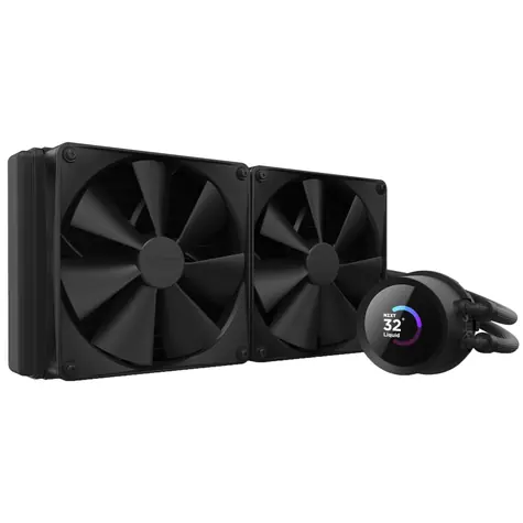 NZXT Kraken 280 czarny / 2x 140mm / łożysko Fluid Dynamic / 32,1 dB przy 1500 obr./min / 99,68 CFM / AMD + Intel