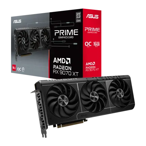 Asus Prime Radeon RX 9070 OC 16 GB / 2590 MHz / 16 GB GDDR6 / 256-bit / 1x HDMI + 3x DP / 650 W (8+8)
