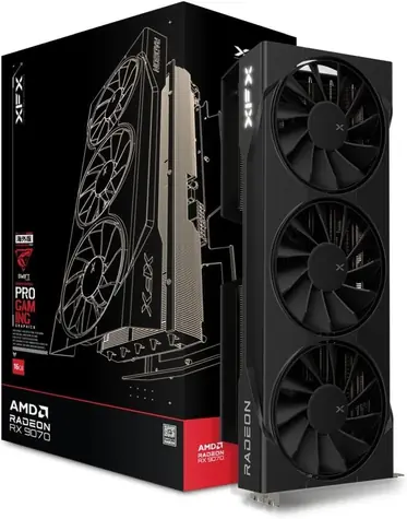 Karta graficzna XFX Swift Radeon RX 9070 OC 16 GB / 2210 MHz / 16 GB GDDR6 / 256-bit / 1x HDMI + 3x DP / 550 W (8+8+8)