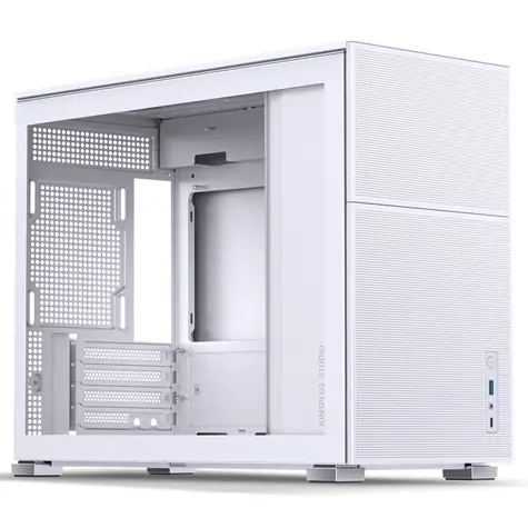 Jonsbo D31 MESH TG biały / mATX / 1x USB-A 3.2 / 1x USB-C 3.2 / bez zasilacza / przezroczysty panel boczny 