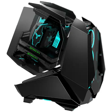 Jonsbo MOD5 czarny / ATX / 2x USB-A 3.0 / 1x USB-C 3.2 / bez zasilacza / przezroczysty panel boczny / RGB