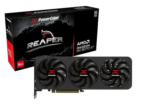PowerColor Reaper Radeon RX 9070 XT 16 GB / 2970 MHz / 16 GB GDDR6 / 256-bit / 1x HDMI + 3x DP / 750 W (8+8)