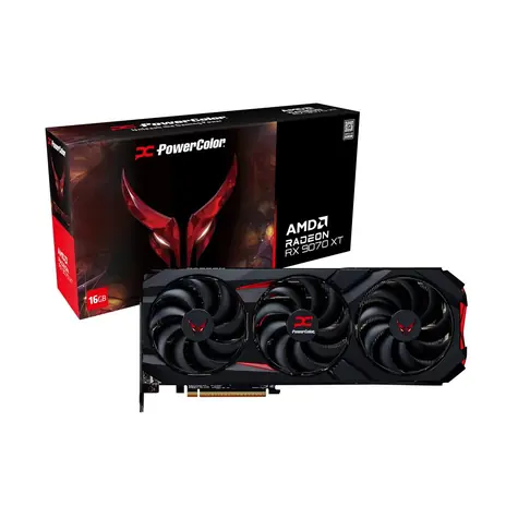 PowerColor Red Devil Radeon RX 9070 XT 16 GB OC / 3060 MHz / 16 GB GDDR6 / 256-bit / 1x HDMI + 3x DP / 900 W (8+8+8)