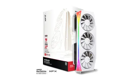 XFX Mercury Radeon RX 9070XT 16GB OC biały / 3100 MHz / 16GB GDDR6 / 256-bit / 1x HDMI + 3x DP / 700W (8+8+8)