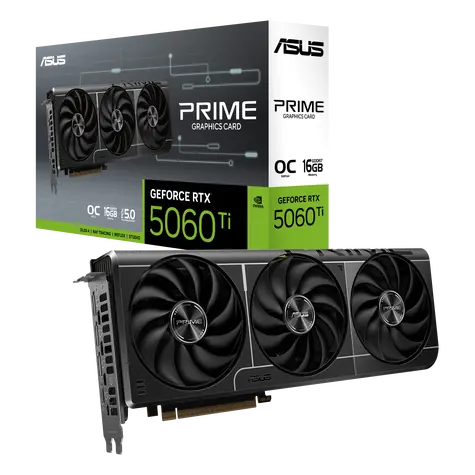 Asus Prime GeForce RTX 5060 Ti OC 16 GB / 2647 MHz / 16 GB GDDR7 / 128-bit / 1x HDMI + 3x DP / 550 W (8)
