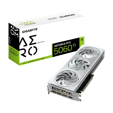 GIGABYTE GeForce RTX 5060 Ti AERO OC 8 GB / 2647 MHz / 8 GB GDDR7 / 128-bit / 1x HDMI + 3x DP / 650 W (8)