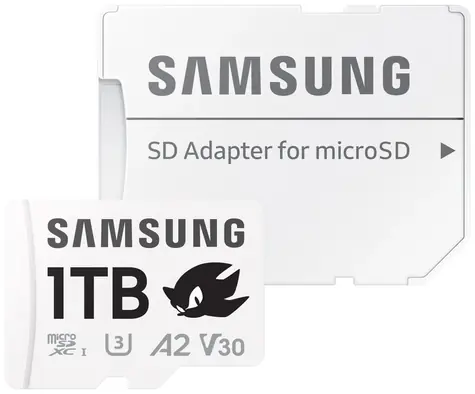 Samsung PRO PLUS Sonic the Hedgehog microSDXC 1TB + adapter SD / UHS-1 / Klasa 10 / U3 / Odczyt: 180 MBps / Zapis: 130 MBps