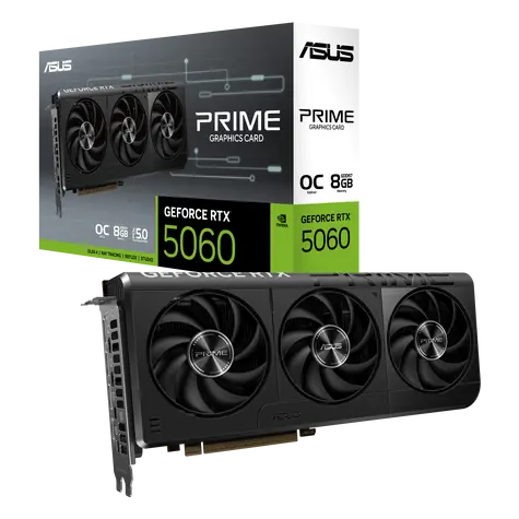 Asus Prime GeForce RTX 5060 OC 8 GB / 2595 MHz / 8 GB GDDR7 / 128-bit / 1x HDMI + 3x DP / 550 W (8)