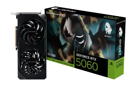 Karta graficzna Gainward GeForce RTX 5060 Ghost 8 GB / 2497 MHz / 8 GB GDDR7 / 128-bit / 1x HDMI + 3x DP / 550 W (8)