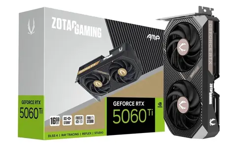 Zotac GeForce RTX 5060 Ti AMP 16 GB / 2400 - 2632 Mhz / 16 GB GDDR7 / 128 bit / 1x HDMI + 3x DP / 650 W (8)