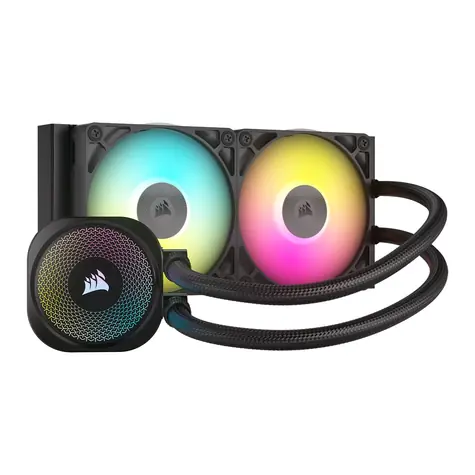 Corsair AIO iCUE LINK Titan RX RGB 240 czarny / 2x 120mm / 36dB / 300-2100 RPM / 73.5CFM / Intel + AMD