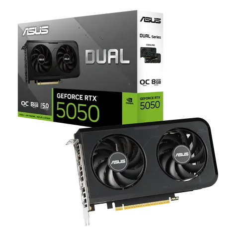 Asus DUAL GeForce RTX 5050 OC 8 GB / 2677 MHz / 8 GB GDDR6 / 128-bit / 1x HDMI + 3x DP / 550 W (8)
