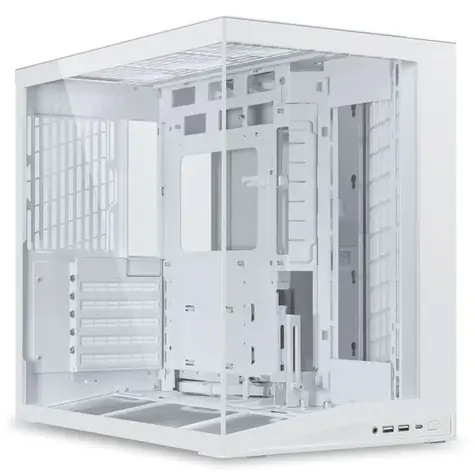 Lian Li O11 Dynamic Mini V2 biały / obudowa PC / ATX / bez zasilacza / 2x USB-A 3.0 + 1x USB-C 3.1 / przezroczysty panel boczny