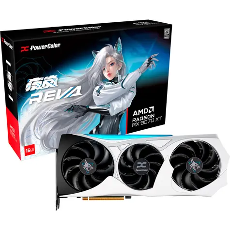 PowerColor Hellhound RX 9070 XT REVA 16GB OC / 3010 Mhz / 16GB GDDR6 / 256-bit / 1x HDMI + 3x DP / 800W (8+8)