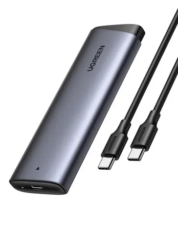 Obudowa zewnętrzna Ugreen m.2 SSD szara / USB 3.2 Gen 2 / USB-C / kabel 0,5 m