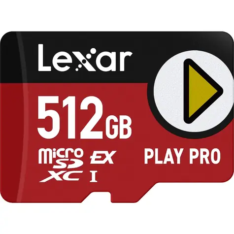 Karta Lexar PLAY PRO microSDXC Express Card 512 GB / odczyt: 900 MBps / zapis: 600 MBps / V30