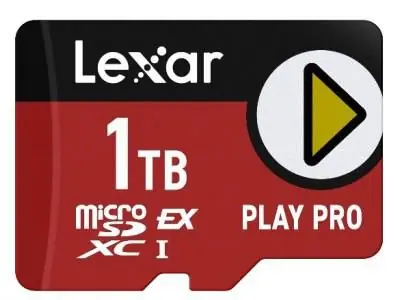 Karta Lexar PLAY PRO microSDXC Express Card 1TB / odczyt: 900 MBps / zapis: 600 MBps / V30