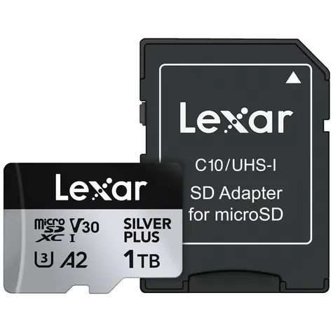 Lexar Professional SILVER PLUS microSDXC 1TB / odczyt: 205 MBps / zapis: 150 MBps / UHS-I / V30