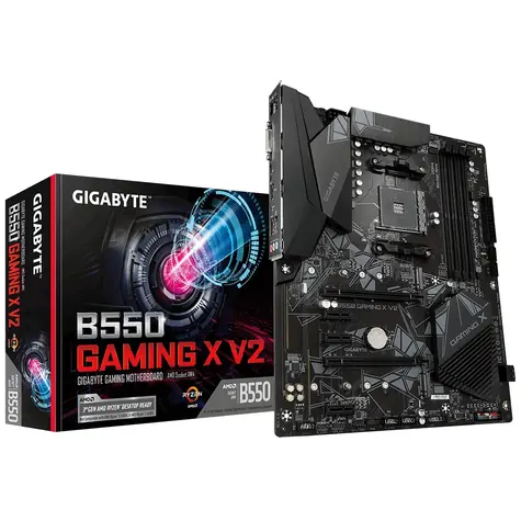 Bez pudełka - GIGABYTE B550 GAMING X V2 / B550 / AM4 / 4X DDR4 / PCIEx16 / 1x 1GLAN / ATX / bez pudełka