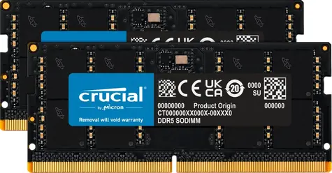 Bez pudełka - Kit CRUCIAL 32 GB (2 x 16 GB) DDR5 4800 / CL40 / SO-DIMM / bez pudełka