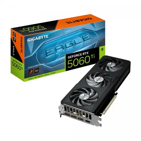 GIGABYTE GeForce RTX 5060 Ti EAGLE MAX OC 8 GB / 2617 MHz / 8 GB GDDR7 / 128-bit / 1x HDMI + 3x DP / 650 W (8)