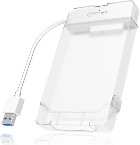 Adapter ICY BOX na 1x HDD/SSD SATA III > USB 3.0 typ A przezroczysta/plastikowa osłona