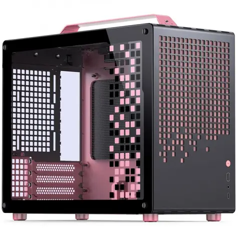 Walizka gamingowa PC Mironet AMD R5 9600 RX9060 XT czarno-różowa