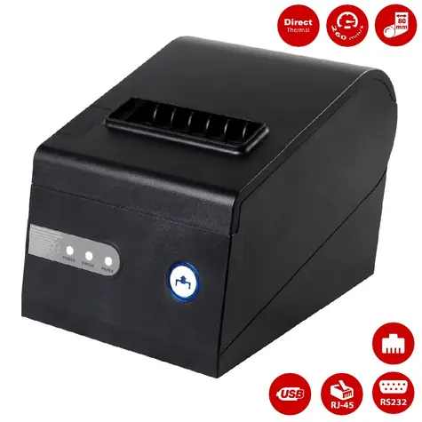 Xprinter C260-K / Drukarka termiczna kasowa / USB / LAN / RS232 / 80mm / Czarna