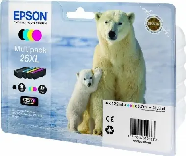 Oryginalny wkład Epson T26364010 XL / XP-700 / Kolor (CMYK)