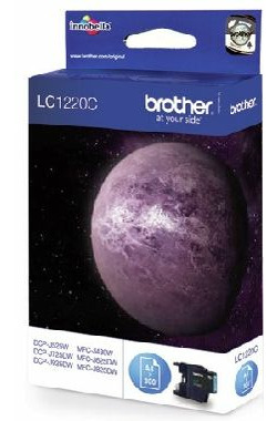 Oryginalna kaseta Brother LC-1220C / MFC-J430W/MFC-J625DW / 300 stron / Niebieski