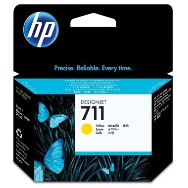 Oryginalny wkład HP CZ132A 711 / DesignJet T120/T520 / 29 ml / żółty