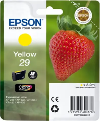 Oryginalny wkład Epson T2984 29 / XP-235, XP-332 / 3,2 ml / Żółty