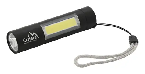Latarka LED Cattara 120lm akumulatorowa / CREE XP-E LED + COB LED / 3.7V 400mAh / micro USB