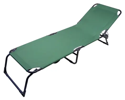 Cattara BERLIN zielony / Składany leżak kempingowy / 197 x 57 cm / ładowność: 110 kg