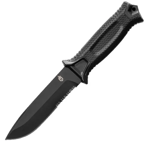 GERBER Strongarm Survival (ostrze łączone) czarny / Nóż Bushcraft / ostrze 12,5 cm