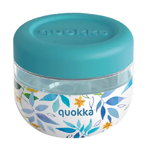 Quokka Bubble Food Jar 500 ml Akwarela Liście / Pojemnik na żywność / plastik