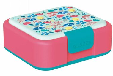 Quokka Twist Kids Flowers / Pudełko na przekąski / plastik / 180 mm x 67 mm x 160 mm
