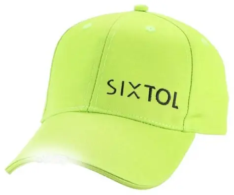 SIXTOL B-CAP zielony / czapka LED ze światłem / 5x 5 lm / akumulator / USB