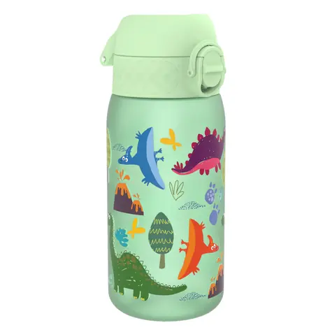 ion8 Szczelna butelka dla dzieci Dinosaur zielona 350 ml