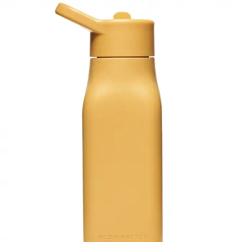Neon Kactus Dziecięca butelka silikonowa żółta 340 ml