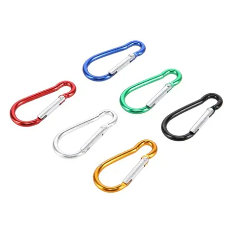 NILS Camp NC1700 6 sztuk / Zestaw karabińczyków aluminiowych / Nośność 5 kg