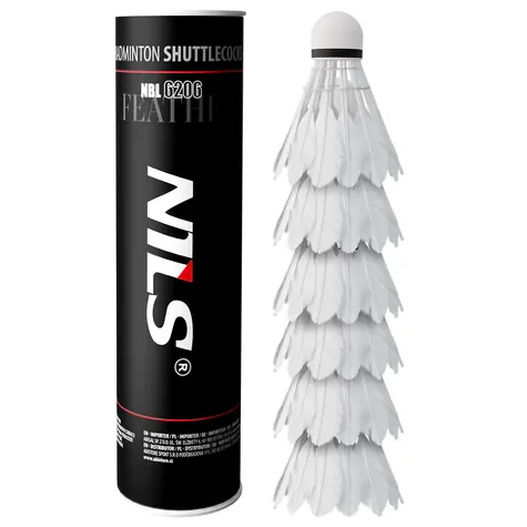 NILS NBL6206 Piłki do badmintona Feather 6 szt.